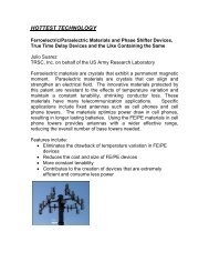 Ferroelectric/Paraelectric Materials and Phase Shifter Devices, True ...