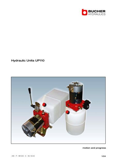 Up110 Compressor Hydraulic Units UP110
