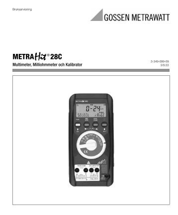 METRA 28C - Gossen-Metrawatt