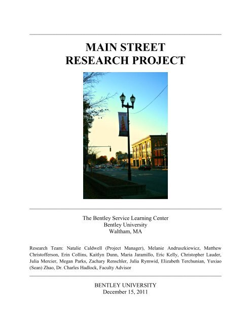 main street research project - Academic Technology Center ...