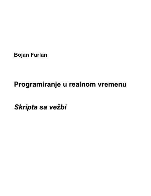 PRV Zadaci - Programiranje u Realnom Vremenu