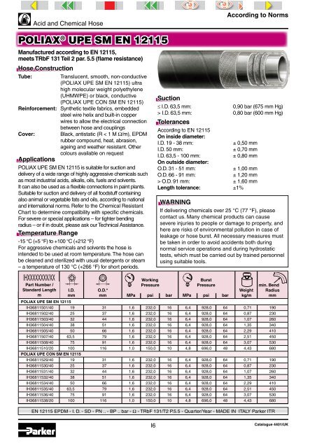 PVC or PVC-PU Hose Hose Length - Rotec