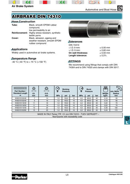 PVC or PVC-PU Hose Hose Length - Rotec