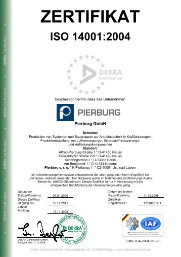 zertifikat iso 14001:2004