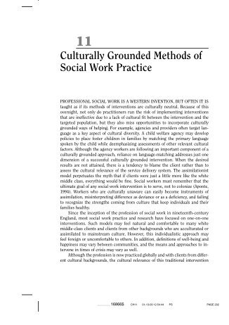 Culturally Grounded Methods of Social Work Practice - Lyceum Books
