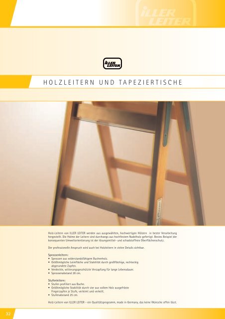 Holzleitern - Iller-Leiter