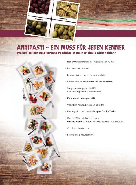 Antipasti Produktwelt PDF - Grossmann Feinkost GmbH