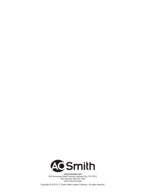 322055-000 - AO Smith Water Heaters