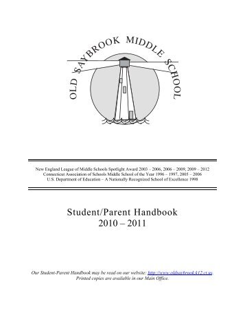 Student/Parent Handbook 2010 â 2011 - Old Saybrook Public Schools