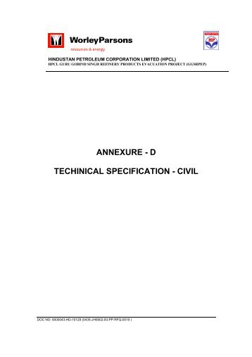 annexure - d techinical specification - civil - WorleyParsons.com