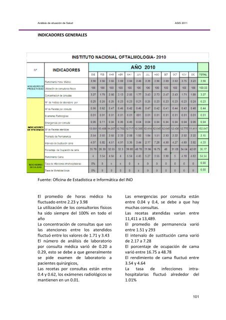 metodologÃ­a del anÃ¡lisis de la situaciÃ³n de salud - Instituto Nacional ...