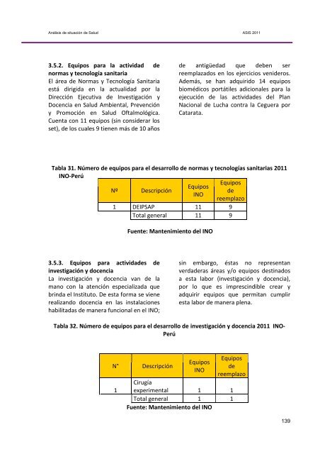 metodologÃ­a del anÃ¡lisis de la situaciÃ³n de salud - Instituto Nacional ...