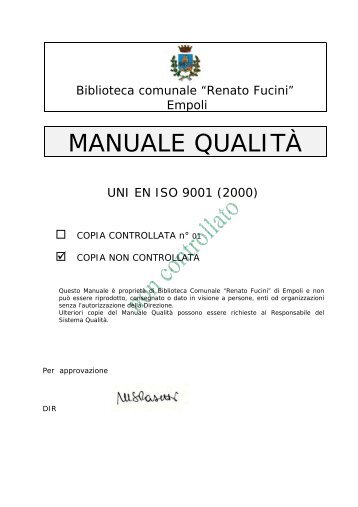 [pdf] manuale qualità - Assemblea Legislativa