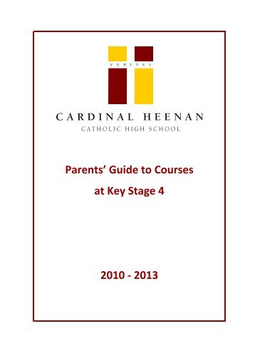 Parents' Guide to Courses at Key Stage 4 - Cardinal Heenan ...