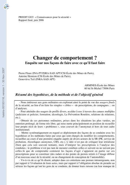 Changer De Comportement Enquete Sur Nos Facons De Faire Avec