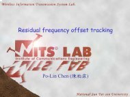 Residual frequency offset tracking