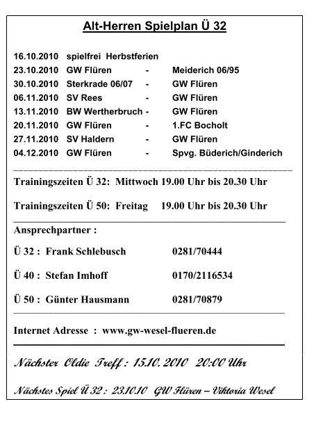 BW Dingden Stand  10.10.2010 Internet - BSV Gruen-weiss-Flueren