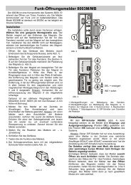 Funk-Öffnungsmelder 8003M/MB - Indexa