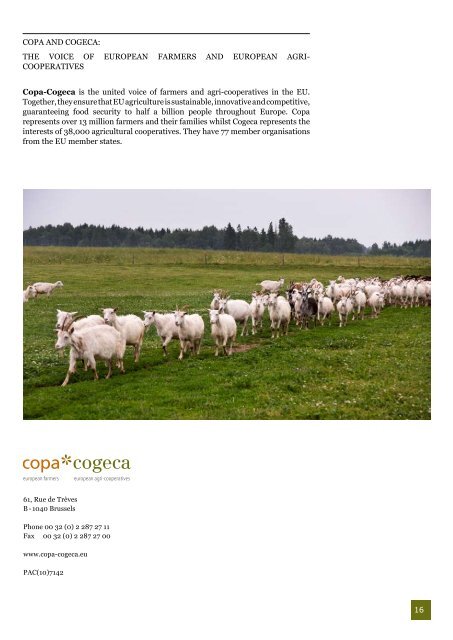 The Future of the Common Agricultural Policy post ... - Copa-Cogeca