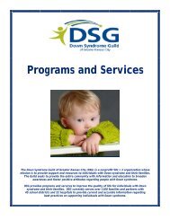 Programs and Services - Down Syndrome Guild of Greater Kansas ...