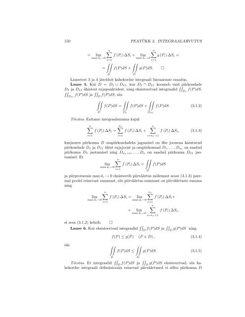 MATEMAATILINE ANALÜÜS II - Tallinna Tehnikaülikool