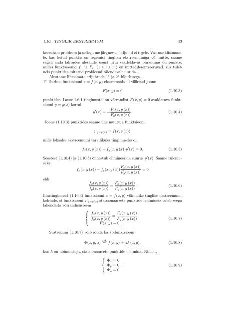 MATEMAATILINE ANALÜÜS II - Tallinna Tehnikaülikool