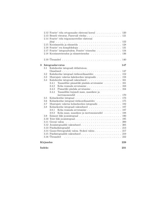 MATEMAATILINE ANALÜÜS II - Tallinna Tehnikaülikool