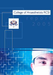 Anaes. Annual Report New - The College of Anaesthetists of Ireland