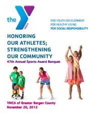 2012 YMCA Sports Award Banquet Journal - YMCA OF THE ...
