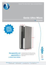 Genie Ultra Micro Spec Sheet - Viglen
