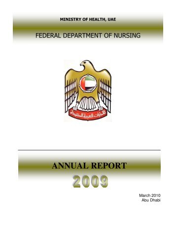 annual report - Federal Department of Nursing - Ministry of Health