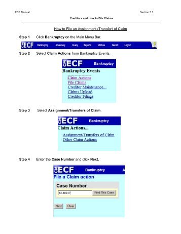 How to File an Assignment (Transfer) of Claim Step 1 Click ...