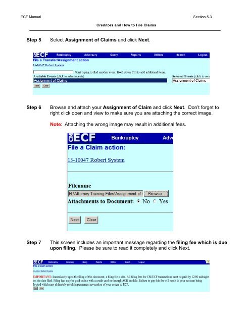 How to File an Assignment (Transfer) of Claim Step 1 Click ...