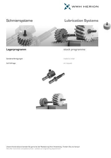 Schmiersysteme Lubrication Systems