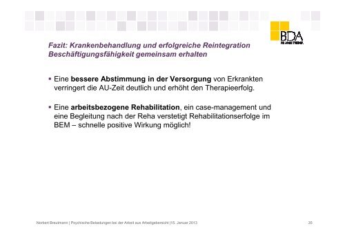 Psychische Belastungen bei der Arbeit aus Arbeitgebersicht