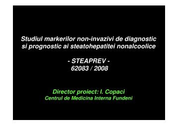 Studiul markerilor non-invazivi de diagnostic si prognostic ai ...