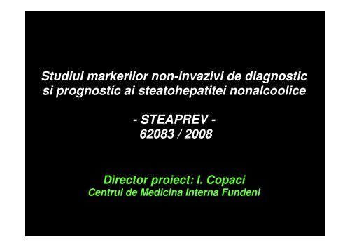 Studiul markerilor non-invazivi de diagnostic si prognostic ai ...