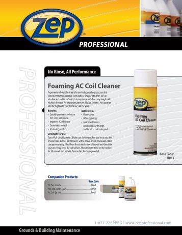 Foaming AC Coil Cleaner - Zep Professional