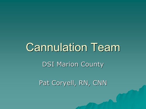 Master Cannulator Program - The Renal Network