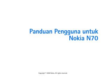 Panduan Pengguna untuk Nokia N70