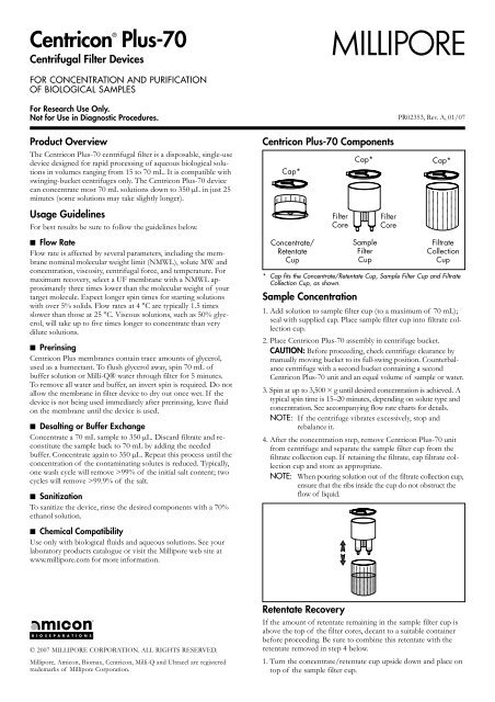 Filter Compatibility Chart Millipore