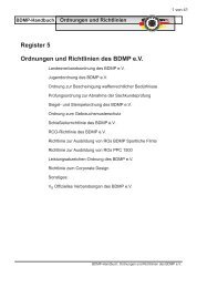 Register 5 Ordnungen und Richtlinien des BDMP e.V.
