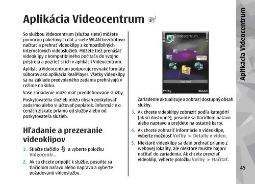 Nokia N95 8GB: Návod na použitie