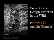 Design Patterns in the Wild Patterns in Apache Tomcat - Courses