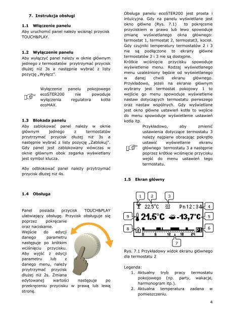 regulator pokojowy ecoSter 200 - instrukcja montaÃ…Â¼u i ... - Polmark