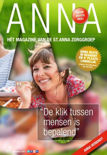 â De klik tussen mensen is bepalendâ - St. Anna Zorggroep