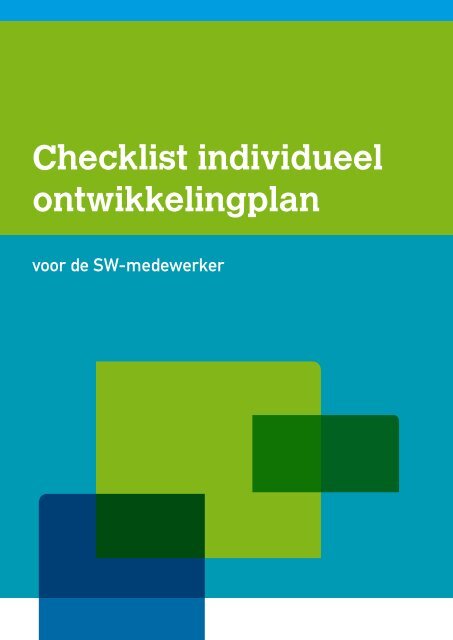 Checklist individueel ontwikkelingplan voor de SW ... - IOP - SBCM