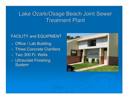 Lake Ozark/Osage Beach Joint Sewer Treatment Plant - Missouri ...