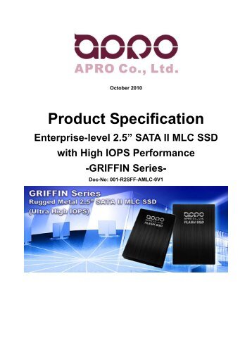Product Specification Enterprise-level 2.5â SATA II ... - APRO CO., LTD.