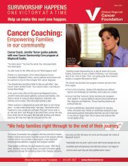 Cancer Coaching: - The Ottawa Regional Cancer Foundation